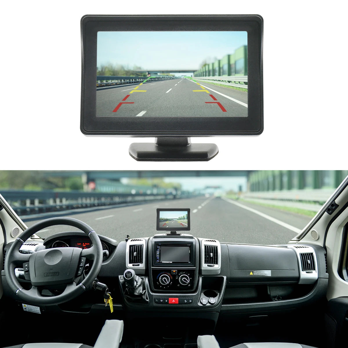 Rückfahrkamera mit 4,3-Zoll-Monitor für Fiat Ducato, Citroën Jumper, Peugeot Boxer (2006-2015)