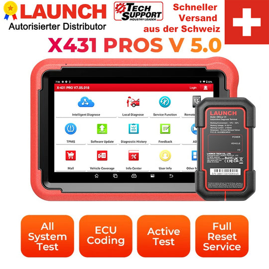 LAUNCH X431 PROS V 5.0 Diagnosegerät mit ECU Codierung & Vollsystemdiagnose