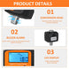 Drehmomentmesser mit digitaler Anzeige,1/2'' bis 3/8'' Adapter,4 Drehmomenteinheiten,hintergrundbeleuchtetes...