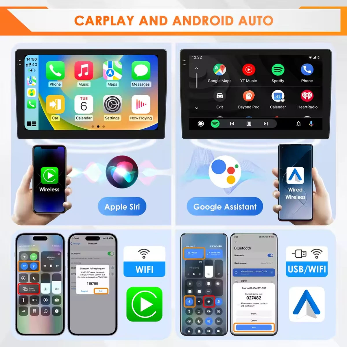 Android Autoradio für Nissan Juke 2010-2014 mit Wireless CarPlay & Android Auto