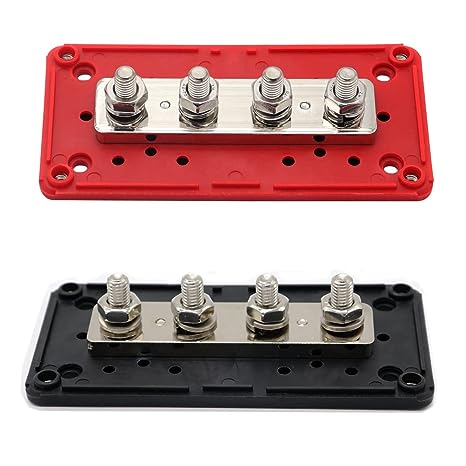 300A Bus Bar Box - Hochleistungs Modul Design Verteilerblock mit 4 x M8 Anschlussbolzen 300 Amp Sammelschienen