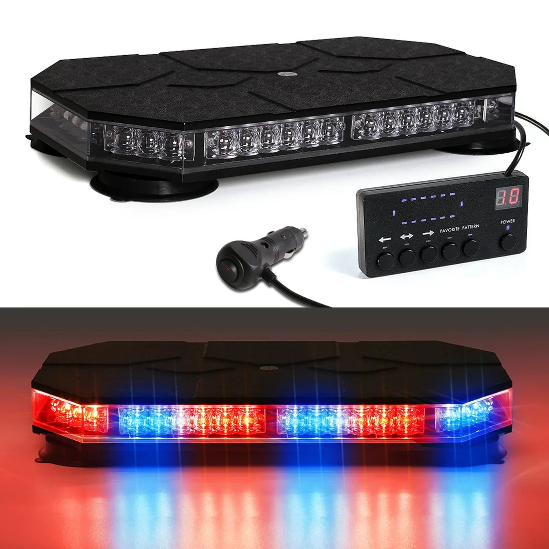 Auto-Warnleuchte, 42 LEDs, Dachoberteil, Strobe mit Controller für LKW, Krankenwagen, Schneepflug