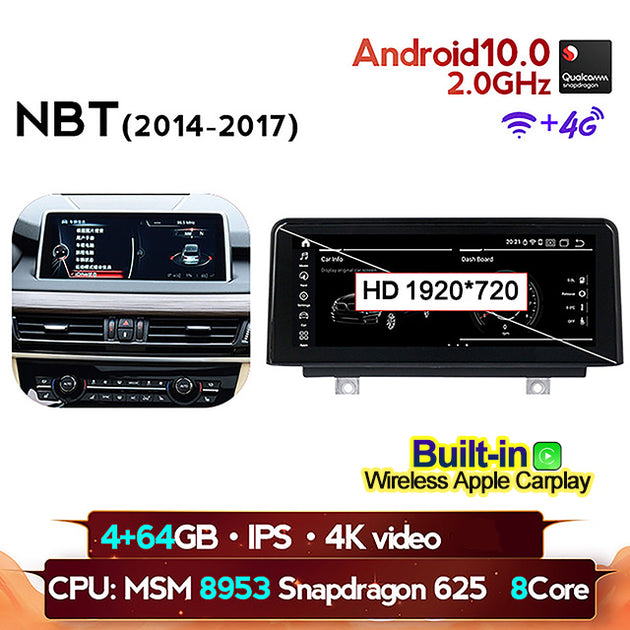 Android Autoradio für BMW X5 F15 2014-2017 mit Wireless CarPlay, Android Auto & DAB+