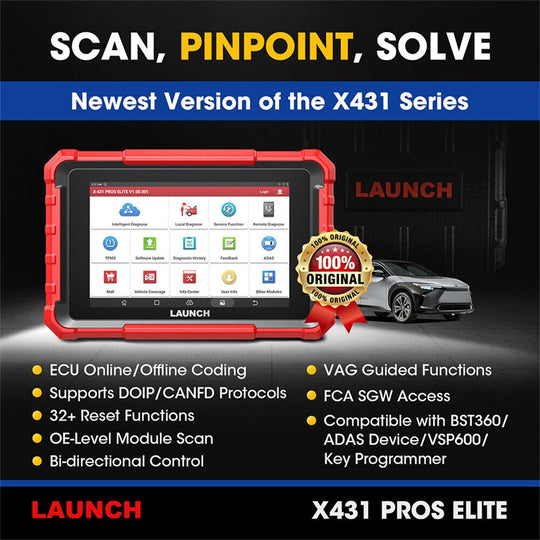 LAUNCH X431 PROS ELITE Diagnosegerät mit ECU Codierung & Vollsystemdiagnose