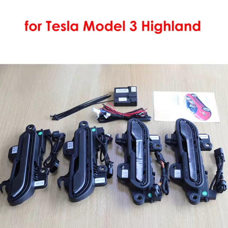 Kabelloser automatischer Türgriff für Tesla Model Y 3/3 Highland Colorful LED Lights 4-Türer-Lenker
