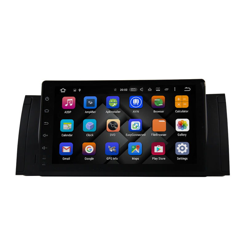 Android Autoradio für BMW 5er E39, X5 E53 und M5 E39 1996-2007 mit Wireless CarPlay, Android Auto & DAB+