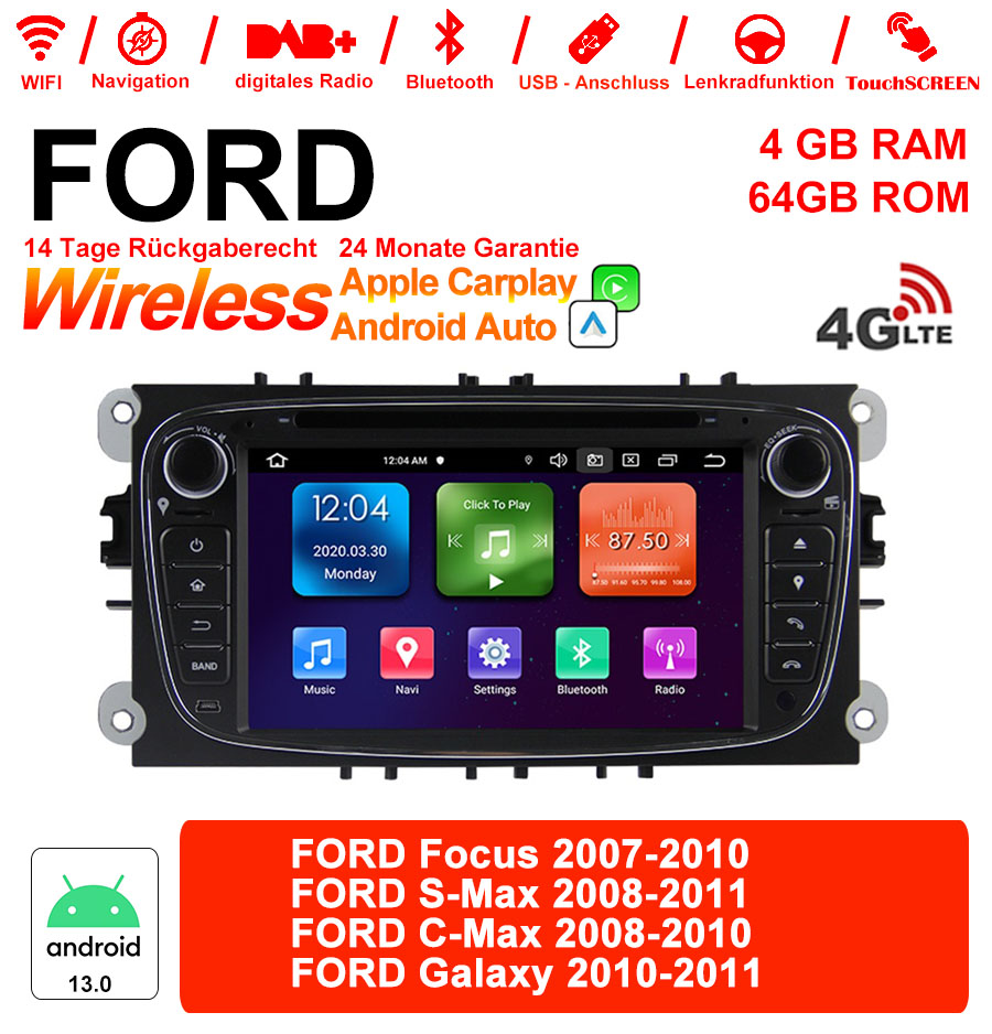 Android Autoradio für Ford Focus (2007–2010) mit Wireless CarPlay & Android Auto