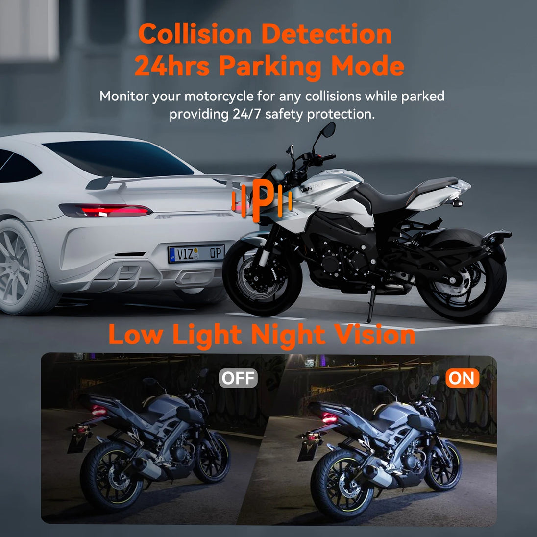 4K Motorrad-Dashcam mit GPS & IP67, 160° Weitwinkel, WLAN‑Fernbedienung