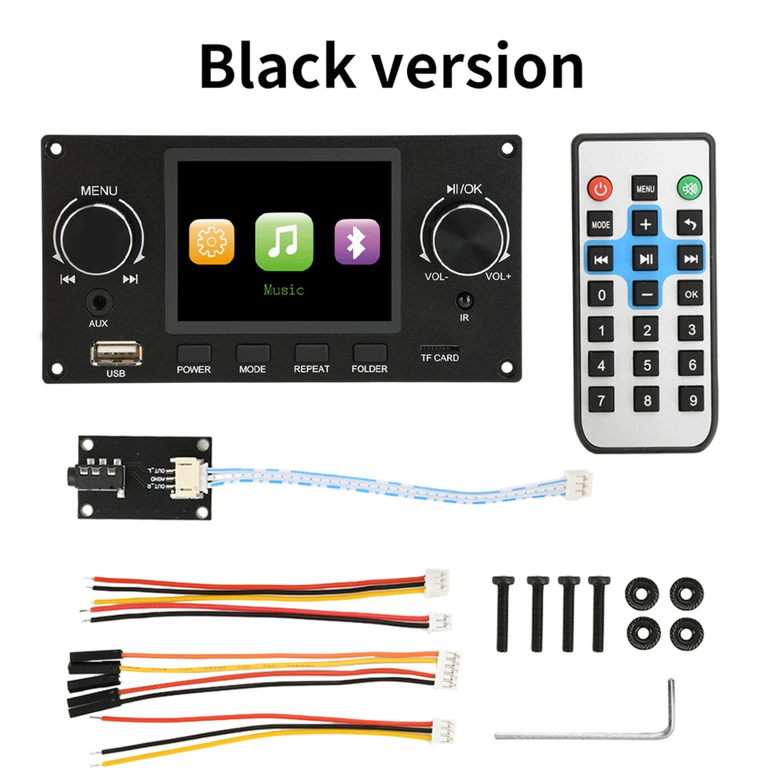 2,8 Zoll TFT Farbe LCD Verlustfreie MP3 Decoder Board Bluetooth 5,3 Stereo Audio FLAC WAV APE Decodierung USB TF Für Auto Verstärker
