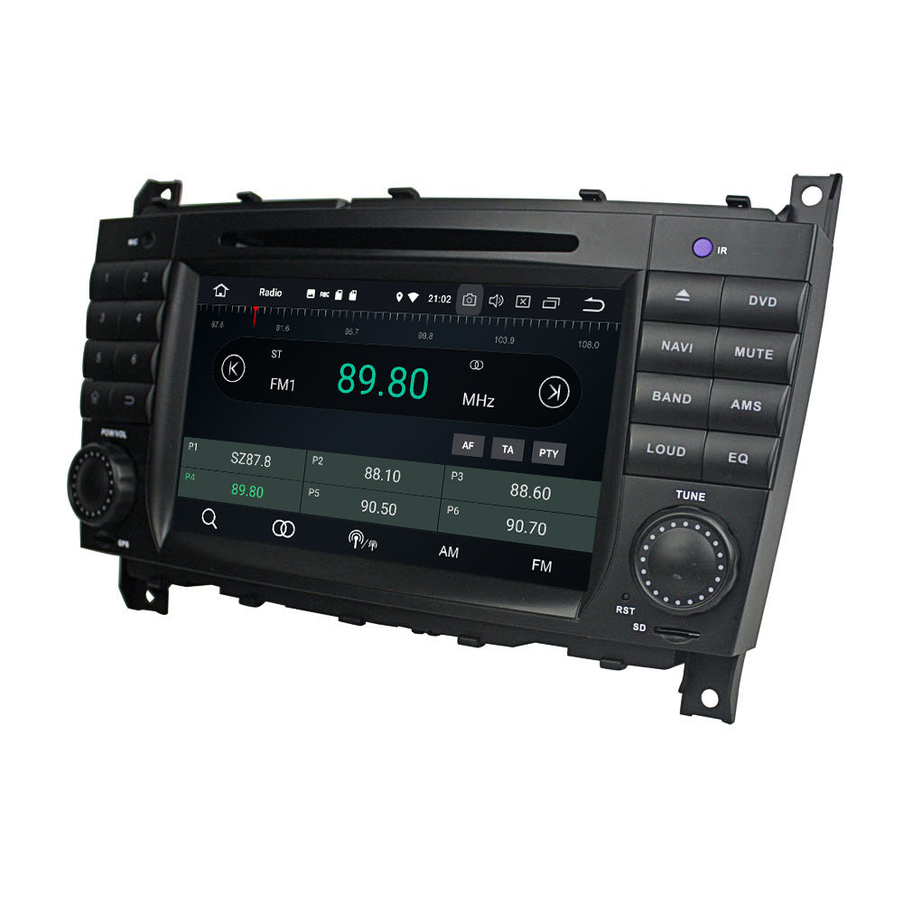 Android Autoradio für Mercedes Benz CLK W209, C-Klasse W203/C180/C200/C220/C230/C240/C250/C270/C280/C300/C320/C350 und G-Klasse W463 2004-2008 mit Wireless CarPlay, Android Auto & DAB+