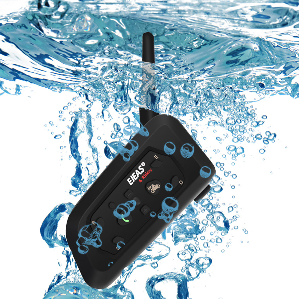 Motorrad Bluetooth Helm Headsets Intercom für 6 Fahrer BT Wireless Intercomunicador Interphone MP3 Bluetooth Headset