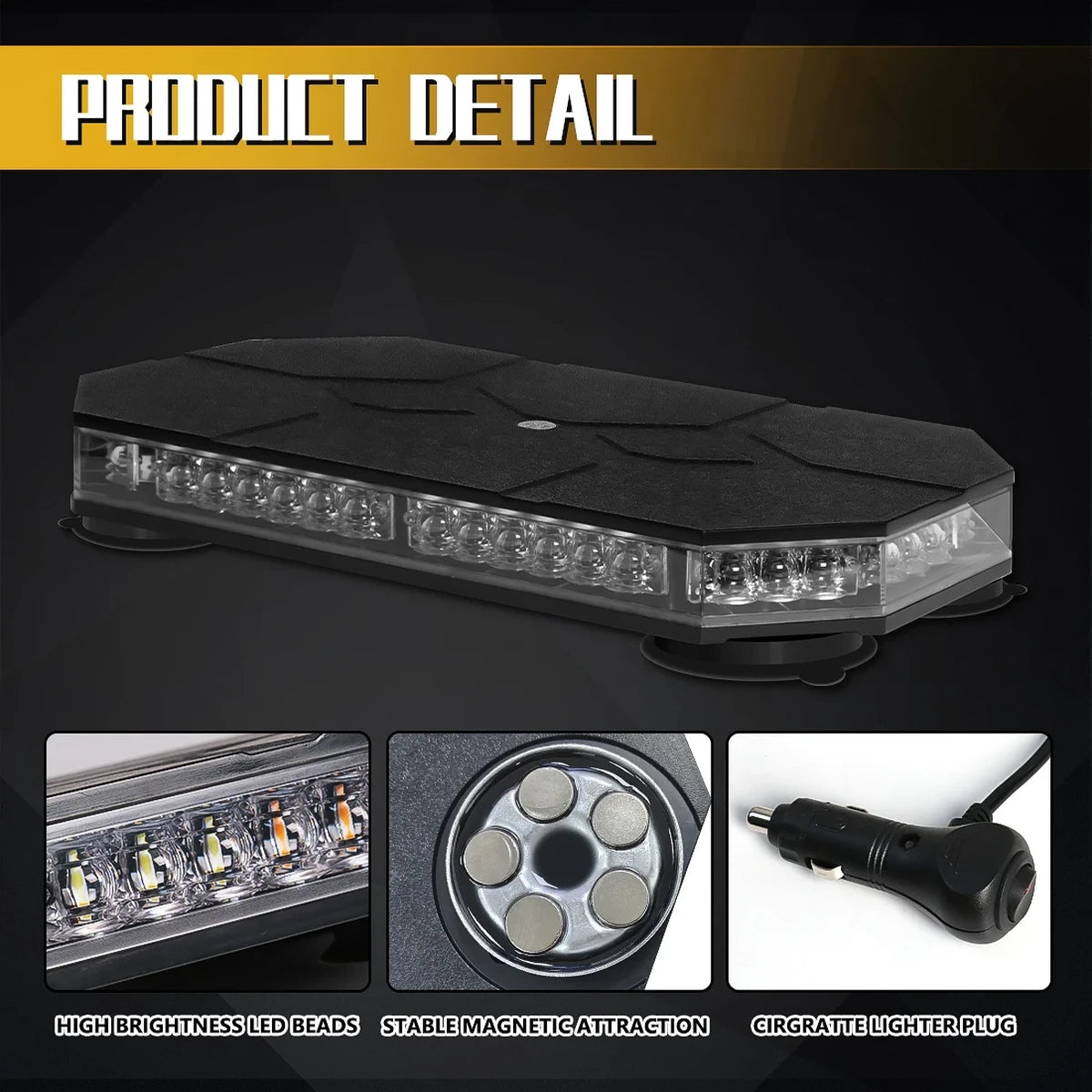 Auto-Warnleuchte, 42 LEDs, Dachoberteil, Strobe mit Controller für LKW, Krankenwagen, Schneepflug