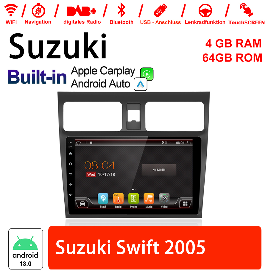 Android Autoradio für Suzuki Swift 2005 mit Wireless CarPlay & Android Auto