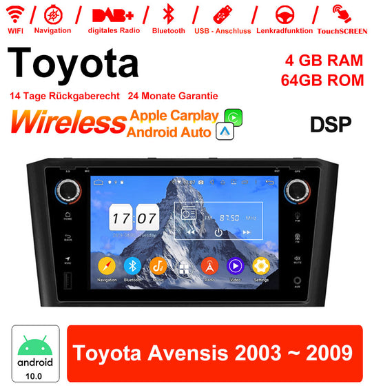 Android Autoradio für Toyota Avensis 2003-2009 mit Wireless CarPlay & Android Auto