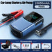 4 in 1 Auto Starthilfe Luftpumpe 150PSI Reifenkompressor 2000A Startergerät 10000 mAh Power Bank Digitale...