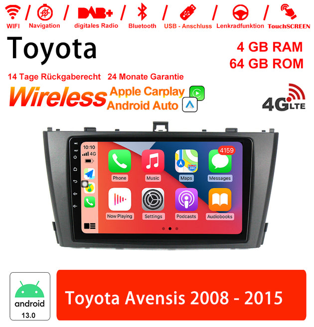 Android Autoradio für Toyota Avensis 2008-2015 mit Wireless CarPlay & Android Auto