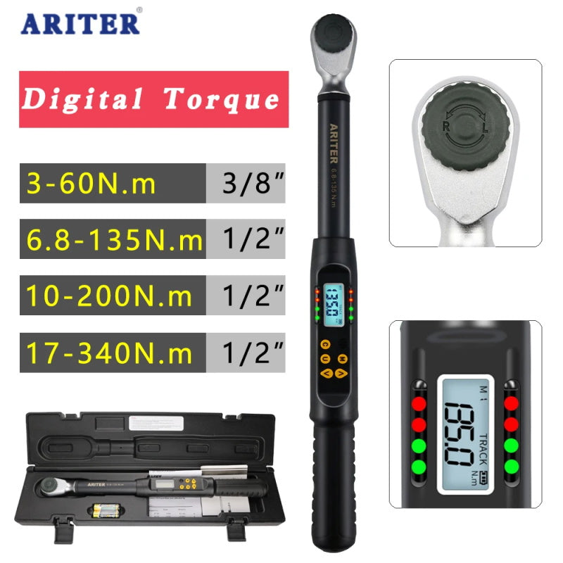 3/8 "1/2" digitaler Drehmoments chl üssel ell einstellbar hochpräzise Daten sparen Fahrrad Auto Fahrrad...