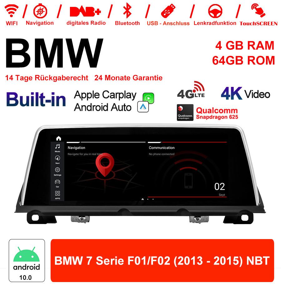 Android Autoradio für BMW 7er F01/F02 2013-2015 mit Wireless CarPlay, Android Auto & DAB+