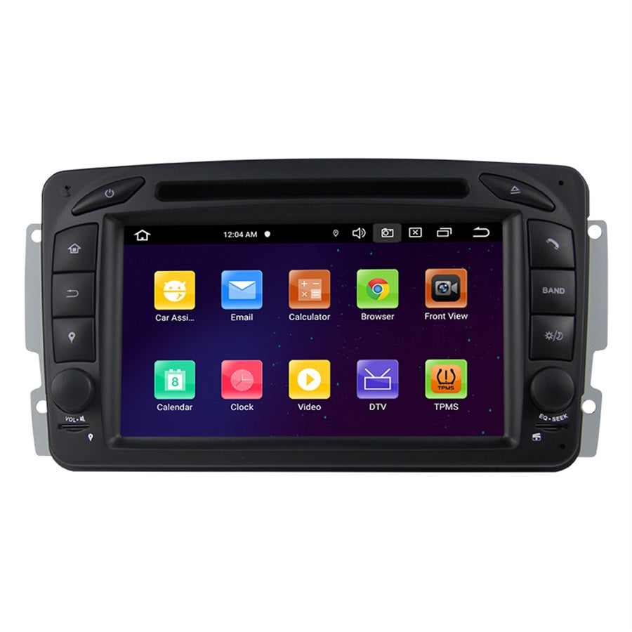 Android Autoradio für Mercedes Benz C-Klasse W203/C209/W209, S-Klasse W203 und CLK C209/W209 1998-2006 mit Wireless CarPlay, Android Auto & DAB+