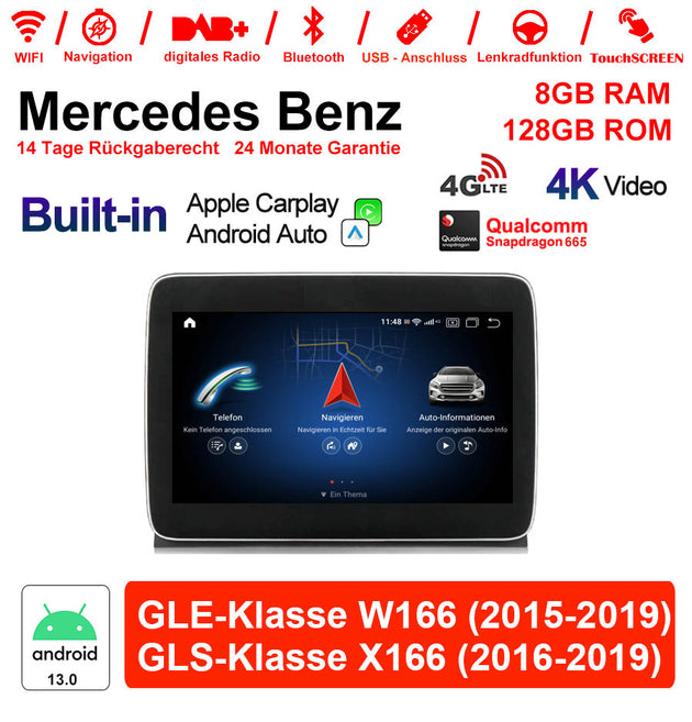 Android Autoradio für Mercedes Benz GLE W166 2015-2019 mit Wireless CarPlay, Android Auto & DAB+