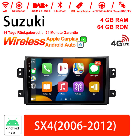 Android Autoradio für Suzuki SX4 2006-2012 mit Wireless CarPlay & Android Auto