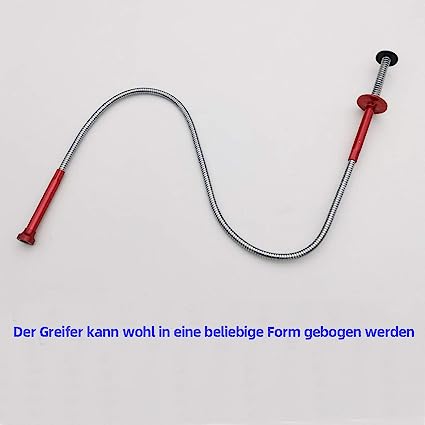 Flexibler Krallengreifer mit Magnetstab /71cm, 2-in-1 Biegsam Magnetheber, 4-Finger Greifer, Scharf Halten