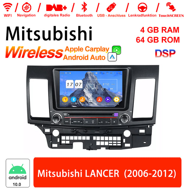 Android Autoradio für Mitsubishi Lancer 2006-2012 mit Wireless CarPlay & Android Auto