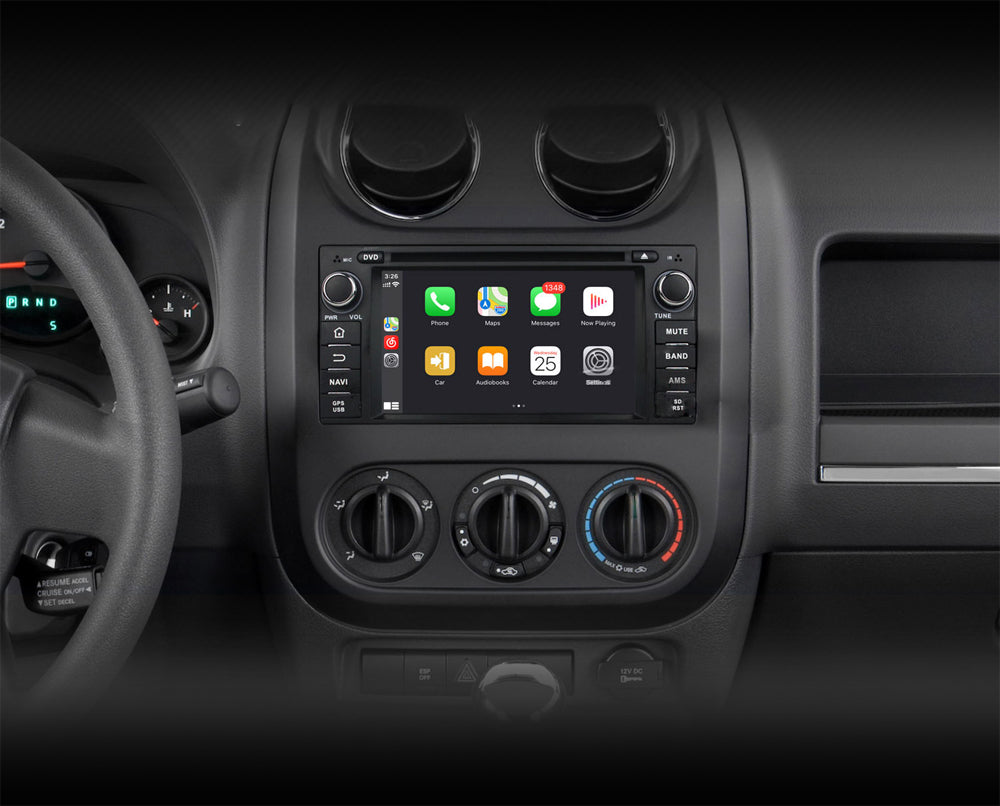 Android Autoradio für Jeep Wrangler/Compass/Caliber/Sebring/Journey (2007-2012) mit Wireless CarPlay & Android Auto