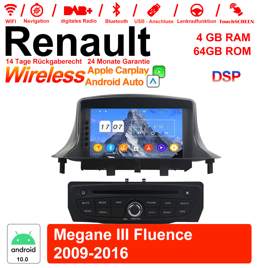 Android Autoradio für Renault Megane III und Fluence 2009–2016 mit Wireless CarPlay & Android Auto