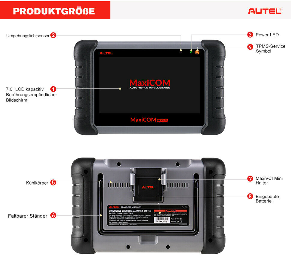 Autel MK808TS TPMS Diagnose- und Programmiergerät