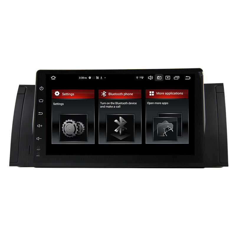 Android Autoradio für BMW 5er E39, X5 E53 und M5 E39 1996-2007 mit Wireless CarPlay, Android Auto & DAB+