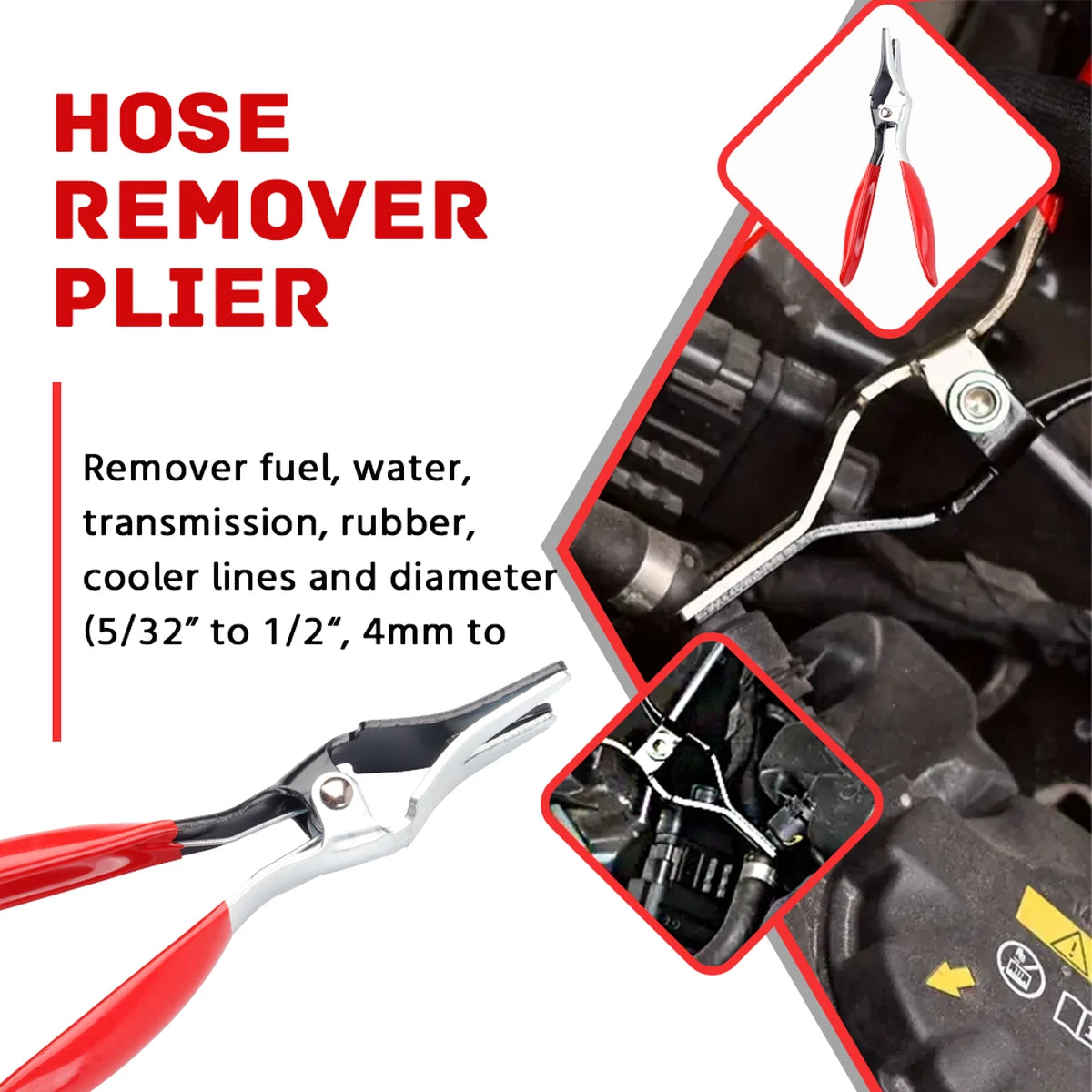 4 Schlauchklemmenzangen, Öl- und Wasserrohrtrennzangen, Filtermessschieber, Autoreparaturwerkzeuge