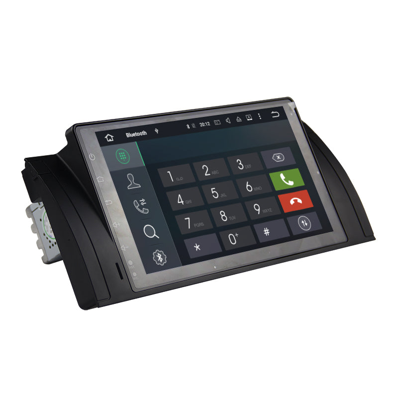 Android Autoradio für BMW 5er E39, X5 E53 und M5 E39 1996-2007 mit Wireless CarPlay, Android Auto & DAB+