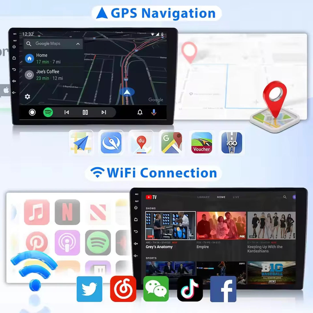 Android Autoradio für VW Polo 5 2008-2020 mit Wireless CarPlay & Android Auto
