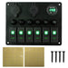 12V 24V 6 Tasten Auto Schalttafel 15a Sicherung Marine Leistungs schalter Voltmeter Tester Licht umschalten USB Ladegeräte 3,0 Auto Splitter