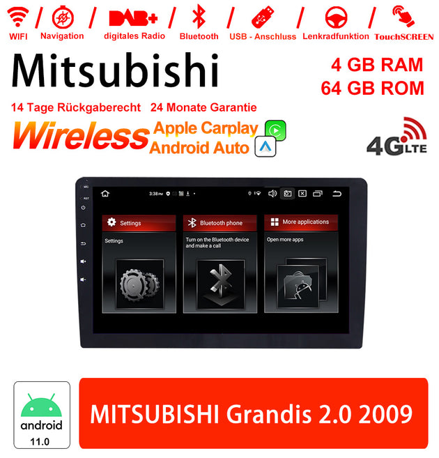 Android Autoradio für Mitsubishi Grandis 2.0 2009 mit Wireless CarPlay & Android Auto