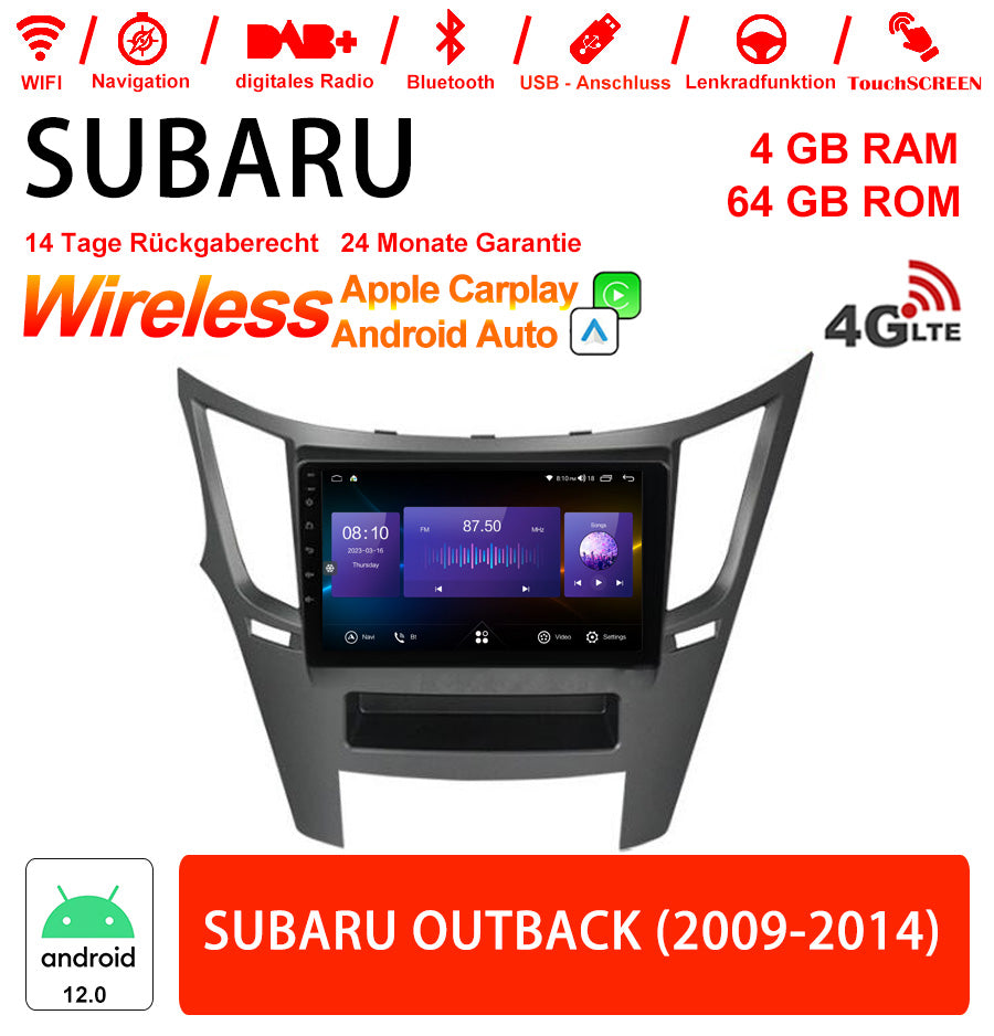 Android Autoradio für Subaru Outback 2009-2014 mit Wireless CarPlay & Android Auto