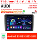 9 Zoll Android 13.0 Autoradio für Audi A3 S3 RS3 2003-2012 mit Wireless CarPlay & Android Auto