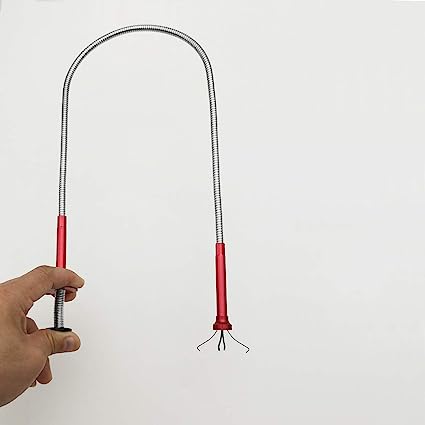Flexibler Krallengreifer mit Magnetstab /71cm, 2-in-1 Biegsam Magnetheber, 4-Finger Greifer, Scharf Halten