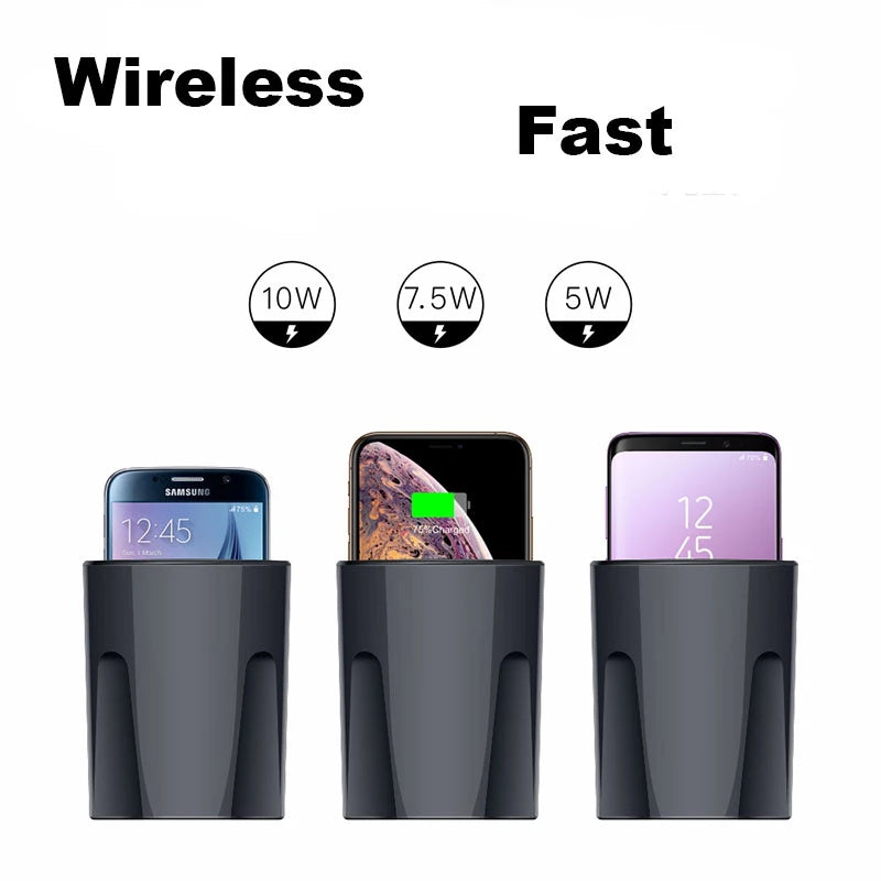 10w 7,5 W Drahtlose Auto Ladegerät Tasse Für iPhone XsMax/Xs/Xr/11/12 schnell Wirless Lade halter Lade Stehen Für Samsung HUAWEI