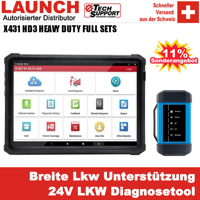 LAUNCH X431 V+ HDIII Diagnosegerät für Nutzfahrzeuge & LKW