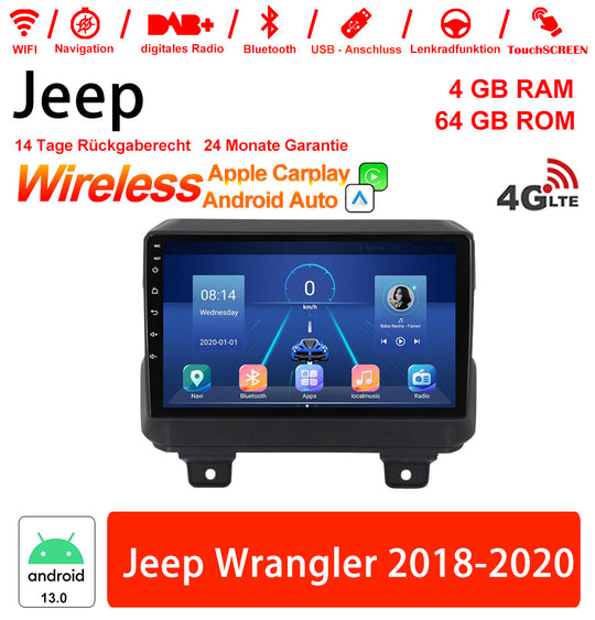 Android Autoradio für Jeep Wrangler 2018-2020 mit Wireless CarPlay & Android Auto