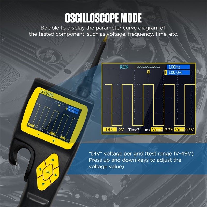 AUTOOL BT280 Auto Elektrische Circuit-Tester mit Kraftstoff Injektor Tester Power Sonde Auto Scanner...