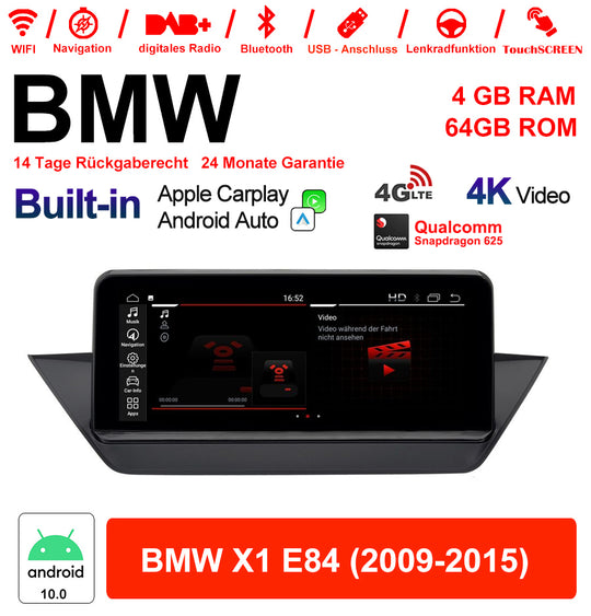 Android Autoradio für BMW X1 E84 2009-2015 mit Wireless CarPlay, Android Auto & DAB+