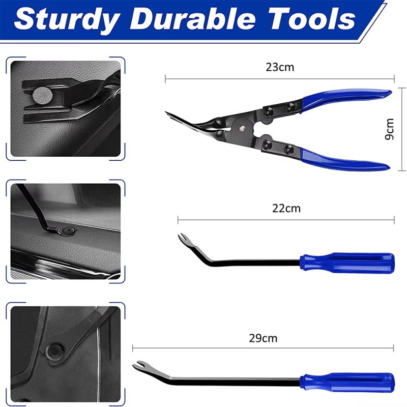 43 stücke Hand Werkzeug Set Hebeln Demontage Werkzeug Innen Tür Clip Panel Trim Dashboard Removal Tool Kit Auto...
