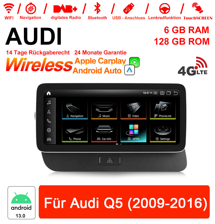 Android Autoradio für Audi Q5 2009-2016 mit Wireless CarPlay & Android Auto