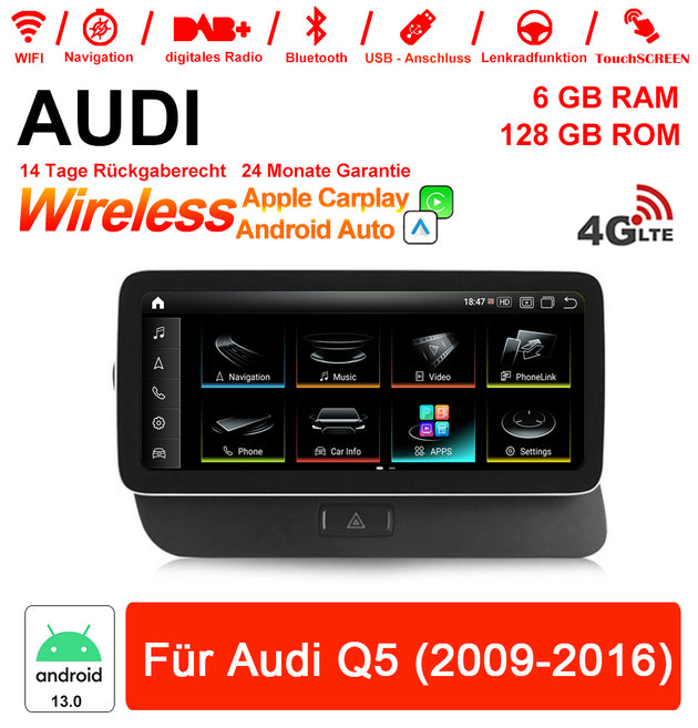 Android Autoradio für Audi Q5 2009-2016 mit Wireless CarPlay & Android Auto