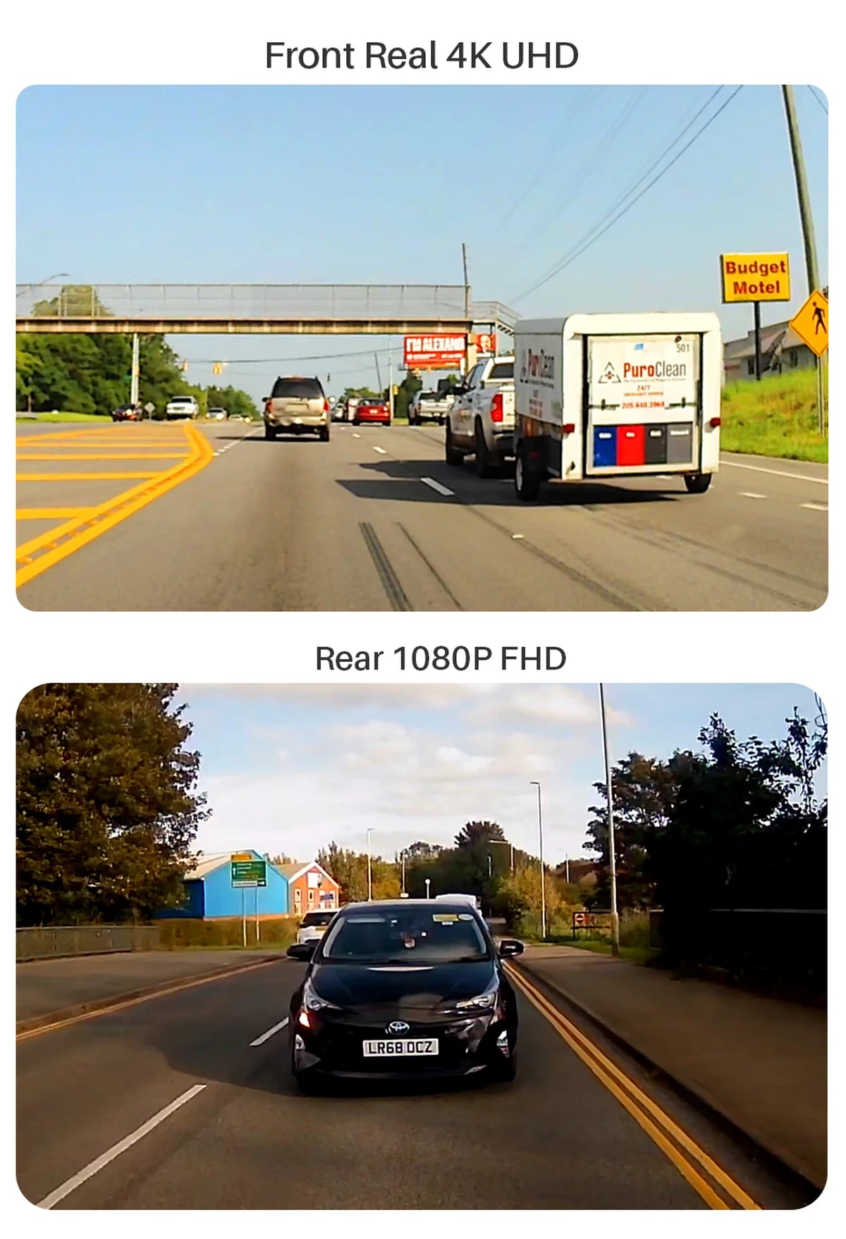 Front- und Rear-Dashcam 4K WiFi Auto-DVR GPS-Videorecorder AI-ISP Farbnachtsicht, Sony Starvis AUTO Dual Dashcam