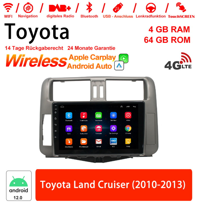 Android Autoradio für Toyota Land Cruiser 2010-2013 mit Wireless CarPlay & Android Auto
