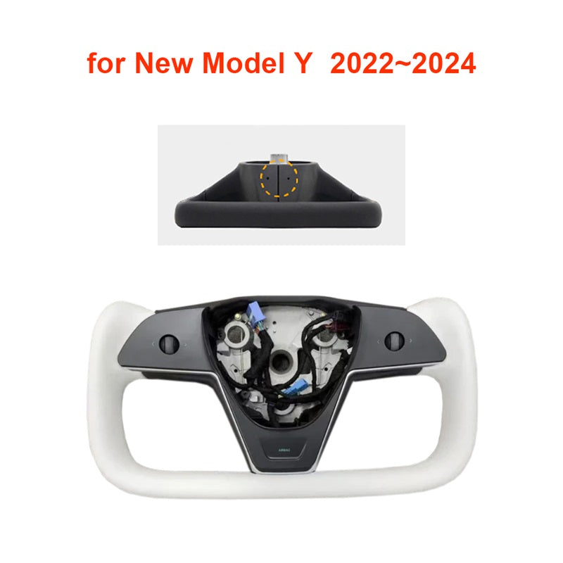 Yoke-Griff Modell Y 3, Heizungslenkrad, Modell X-Stil für Tesla, personalisiertes Rennleder, Modell Y 3 2017–2024